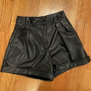 Leather shorts